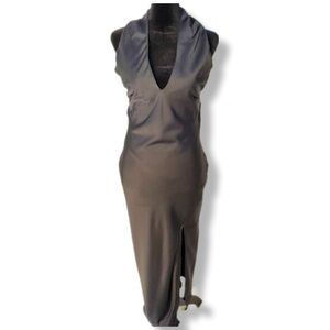 NWOT Lulus Elegant Black Halter Maxi Dress Sz S